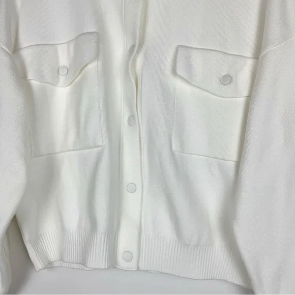 Mango Long Sleeve Cardigan With Shirt Collar And Pockets - Picture 10 of 16